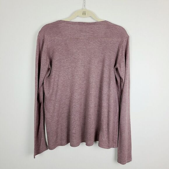 Aritzia Wilfred Free Dusty Rose Brasch Long Sleeve V-Neck T-Shirt XS - Picture 10 of 16